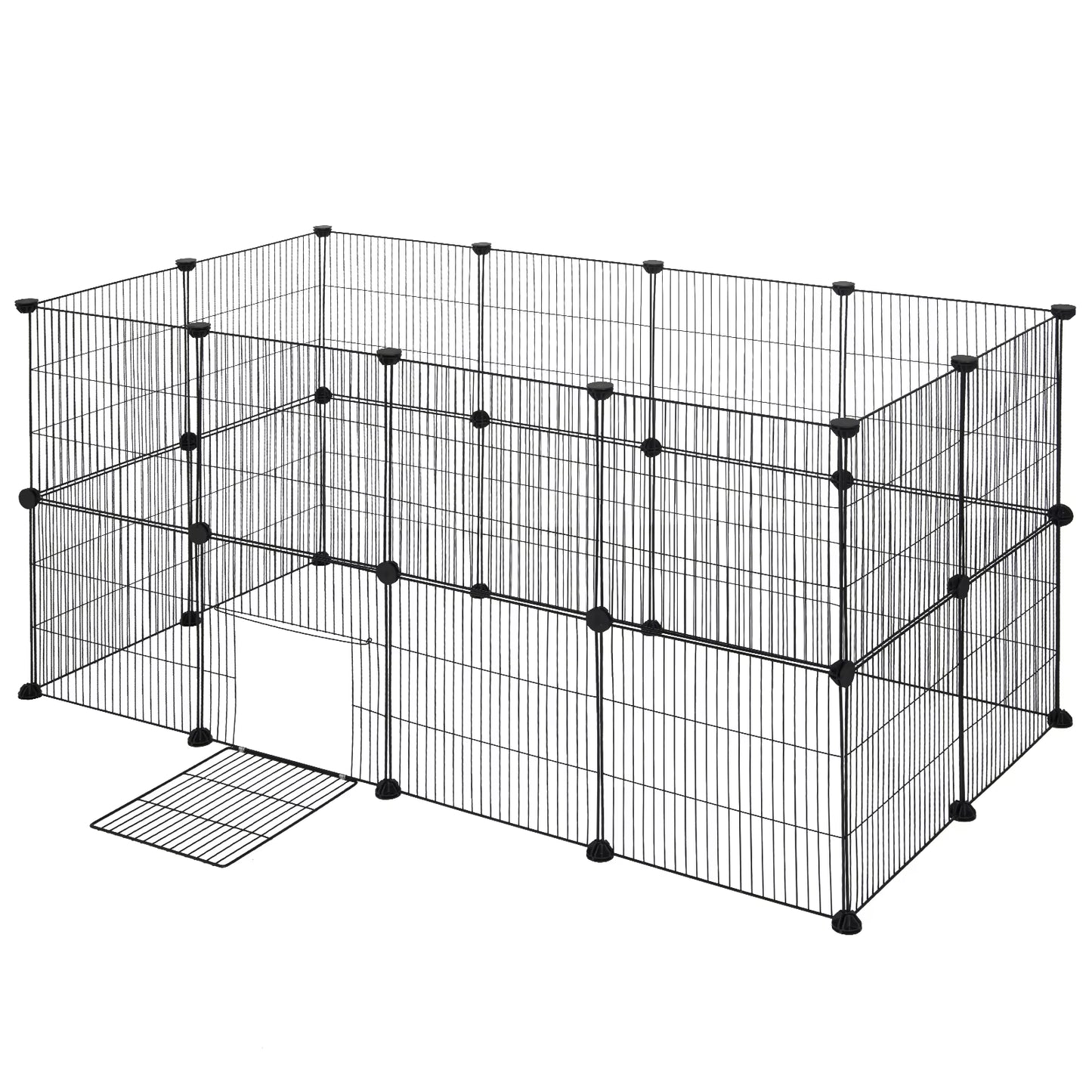 DIY Pet Fences Dog Cage Foldable Sleeping Playing Kennel House for Puppy Rabbits Guinea Pig Dogs Cat Exercise Training Outdoor