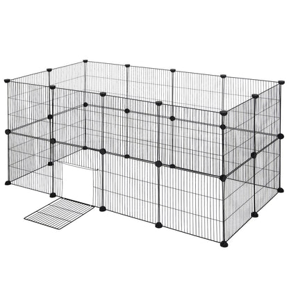 DIY Pet Fences Dog Cage Foldable Sleeping Playing Kennel House for Puppy Rabbits Guinea Pig Dogs Cat Exercise Training Outdoor